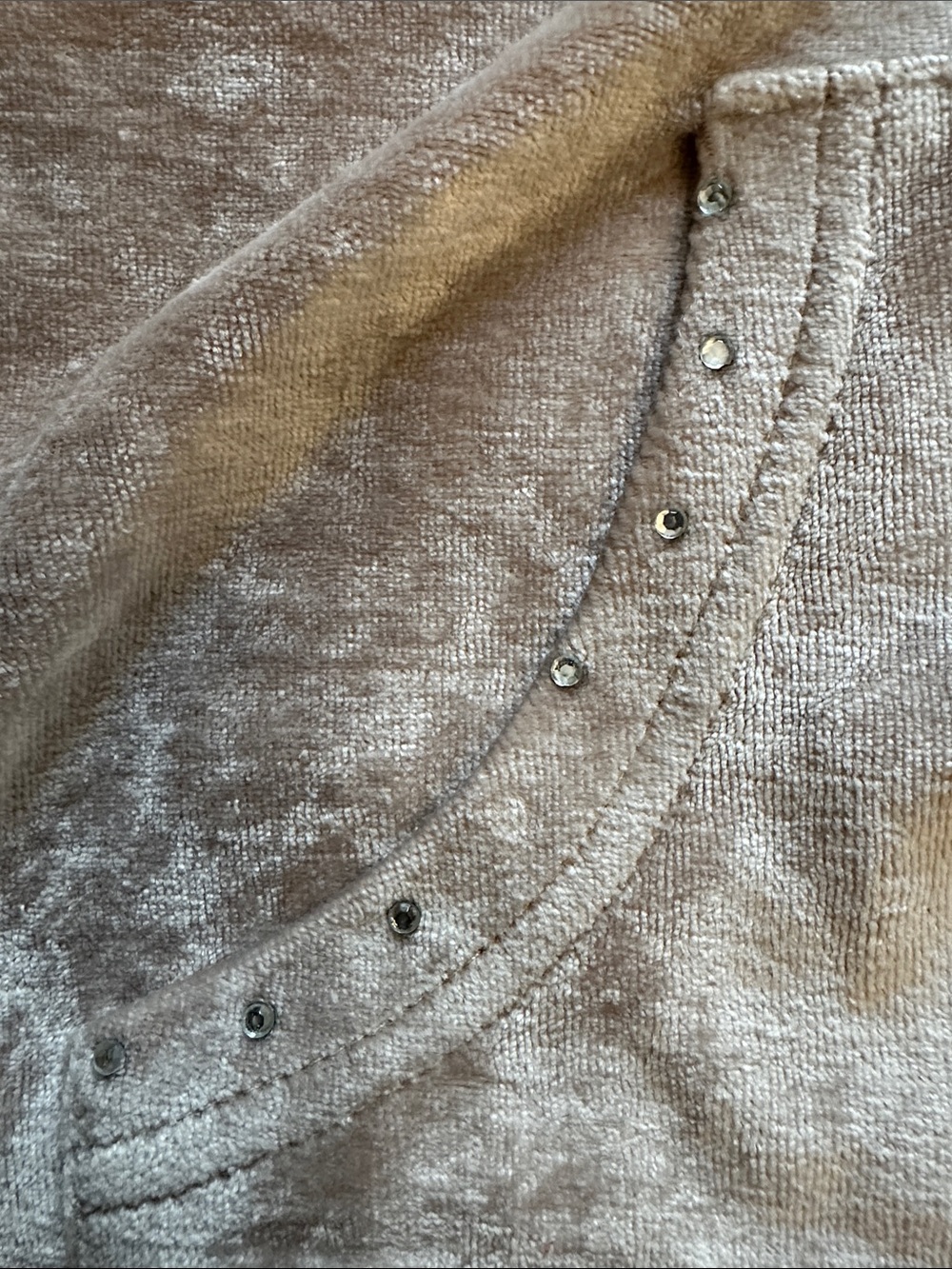 BCBGMaxAzria Taupe Velour Short-Sleeve Hoodie & Joggers Set - Picture 3 of 12
